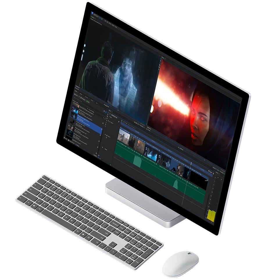 Apple Mac Computer with HitFilm Pro Interface - VFX and Video Editing Software for Mac