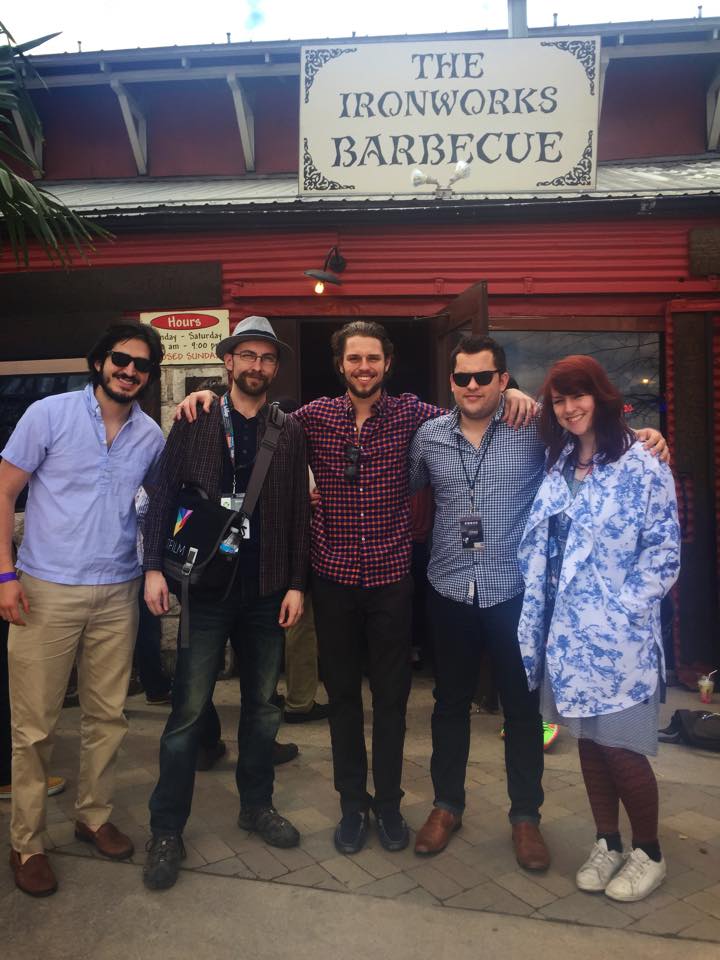 Simon and Kirstie (FXhome) at the Ironworks BBQ with the Atomic Productions team