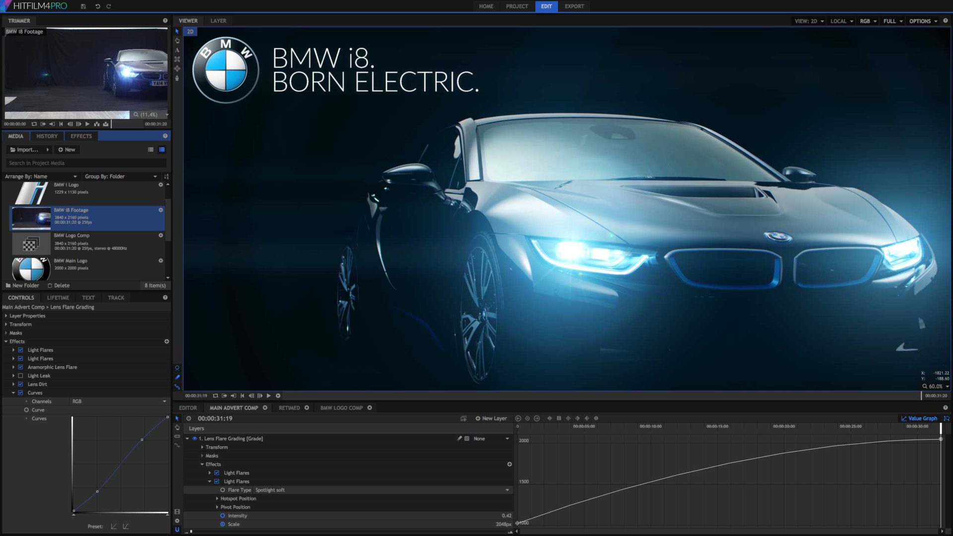 BMW effects in HitFilm Pro
