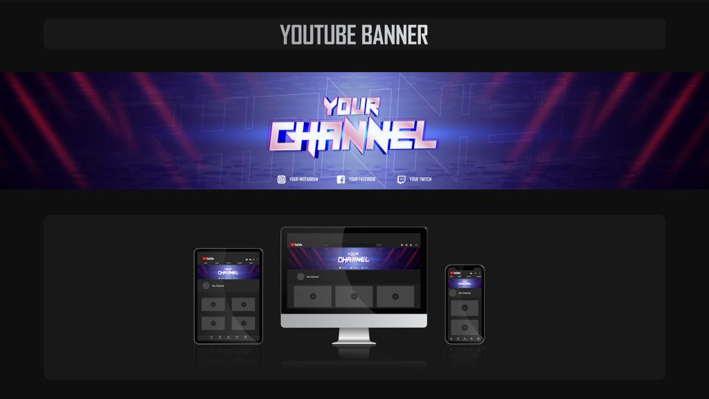 YouTube gaming channel banner design
