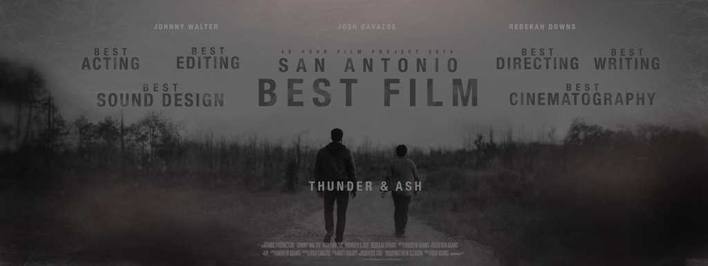 Atomic Productions - Thunder & Ash wide poster - best film San Antonio 48 hour film contest