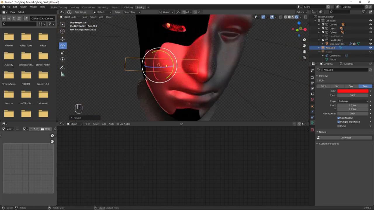 Cyborg VFX tutorial blender cyborg mask