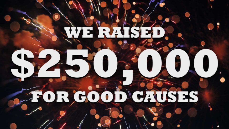 250,000 raised for good causes by the FXhome community