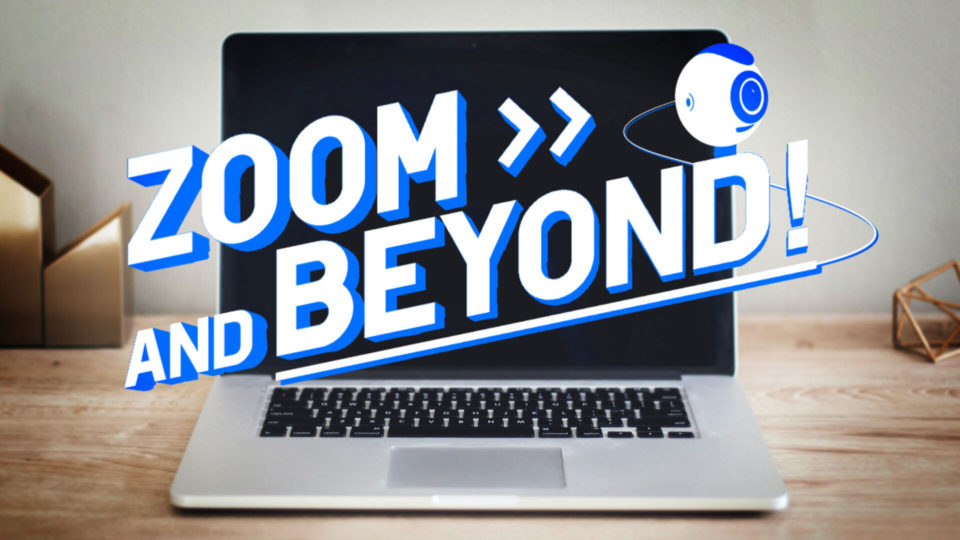 Zoom and Beyond video editing masterclass thumbnail - Laptop with 'Zoom and Beyond' title