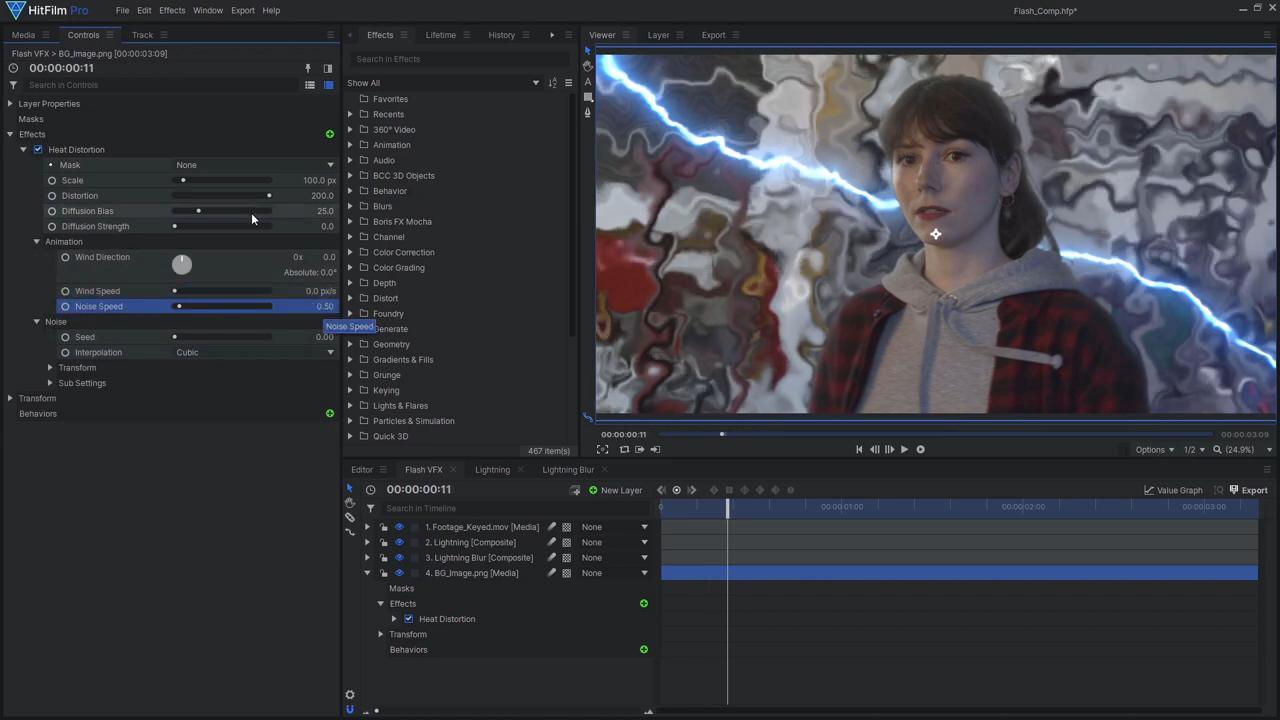 How to create the Justice League's Flashtime effect - distorting the background