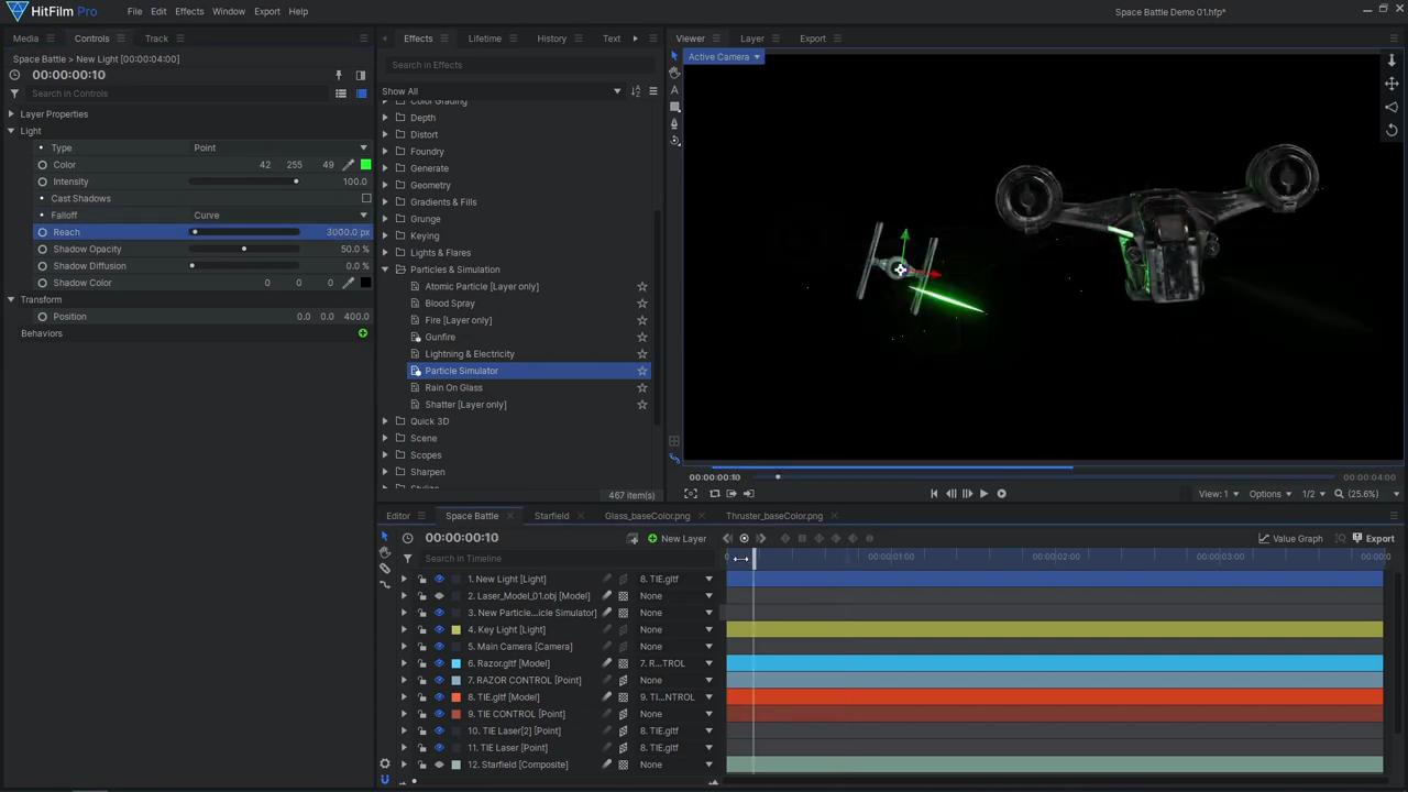 How to create Star Wars space battle VFX - adding animated lasers