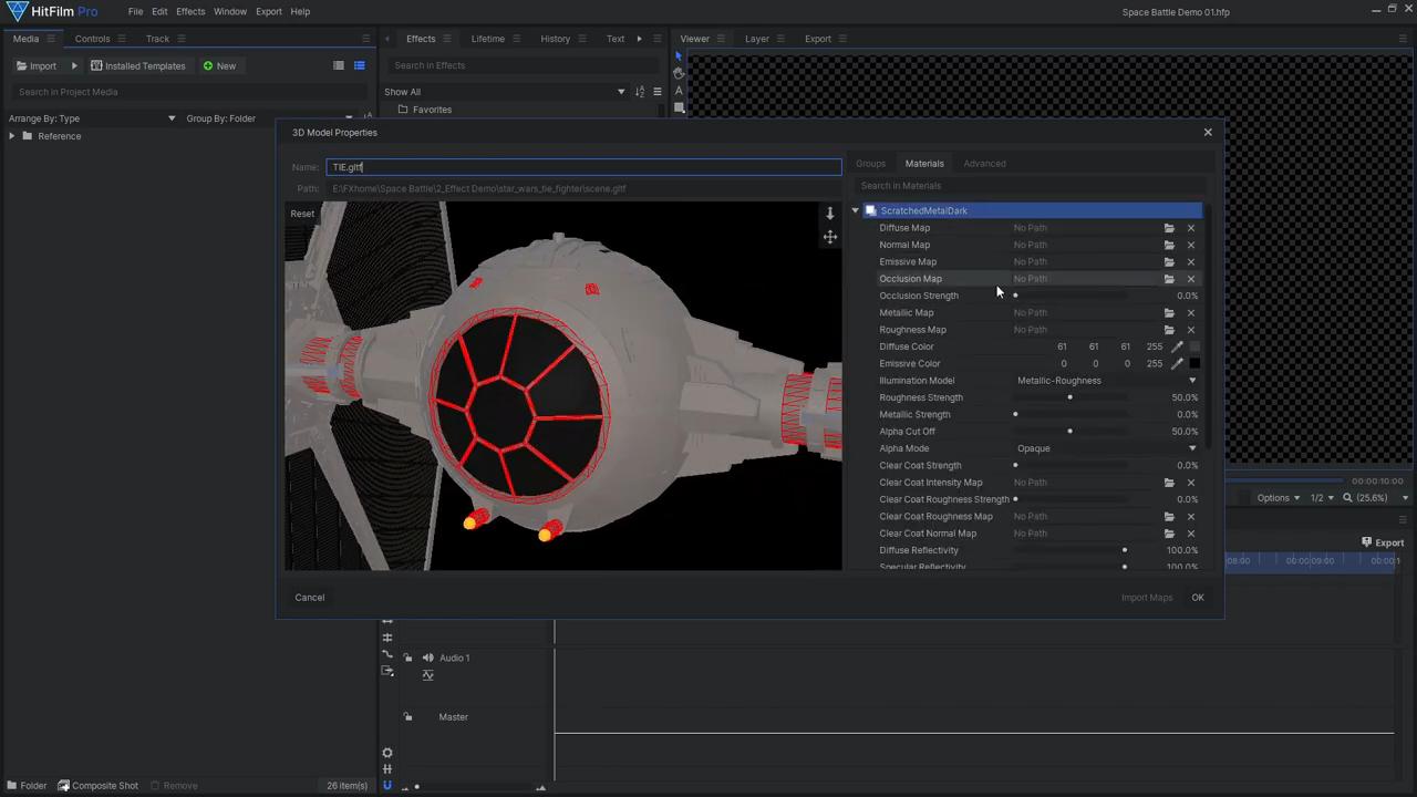How to create Star Wars space battle VFX - Altering the TIE Fighter